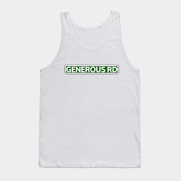 Generous Rd Street Sign Tank Top by Mookle